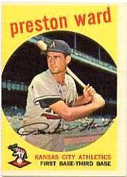 1959 Topps Baseball Cards      176     Preston Ward